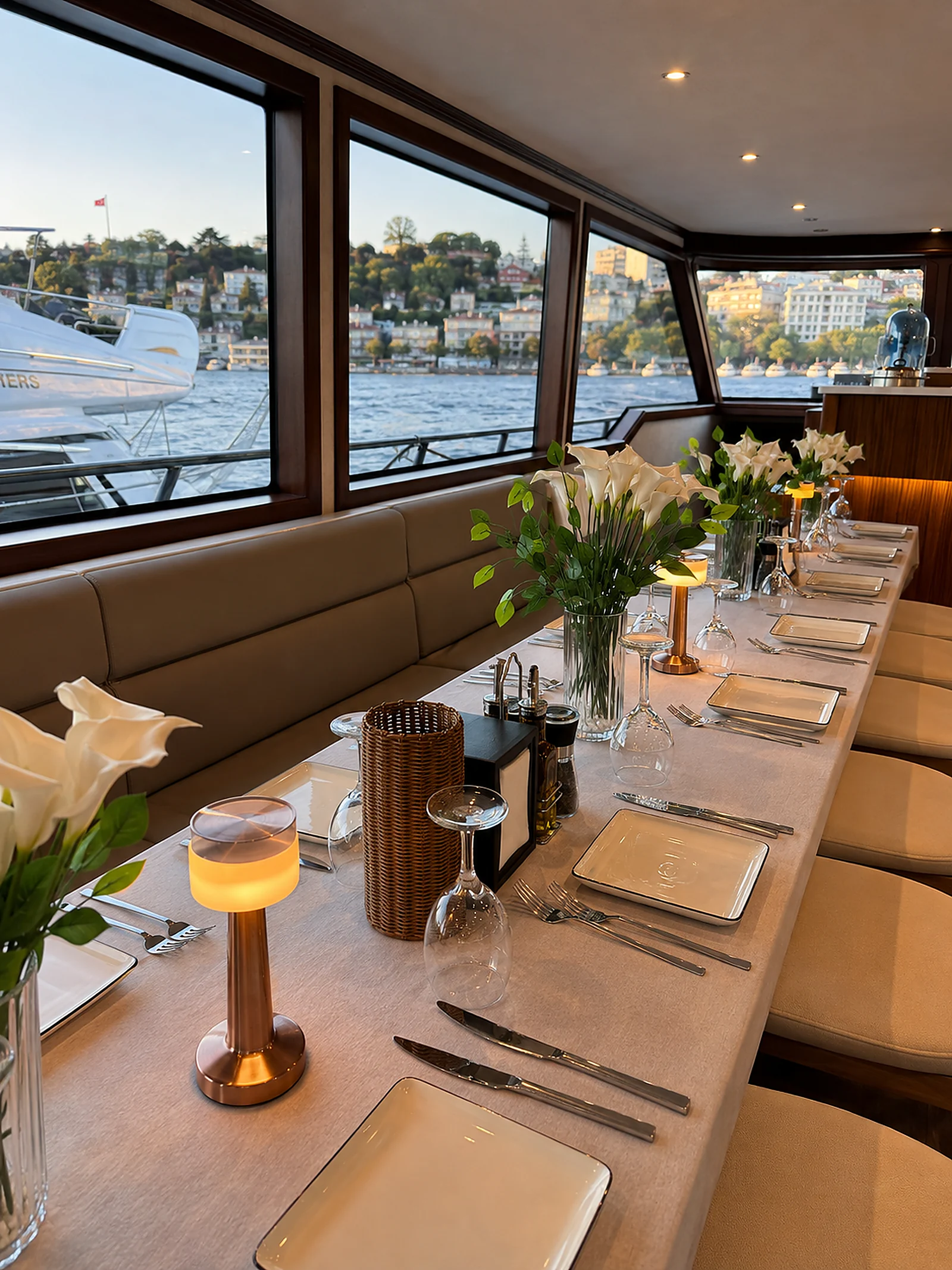 Dinner on a Yacht